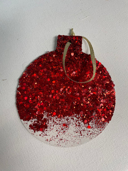 4"Round Wood Christmas Ornaments