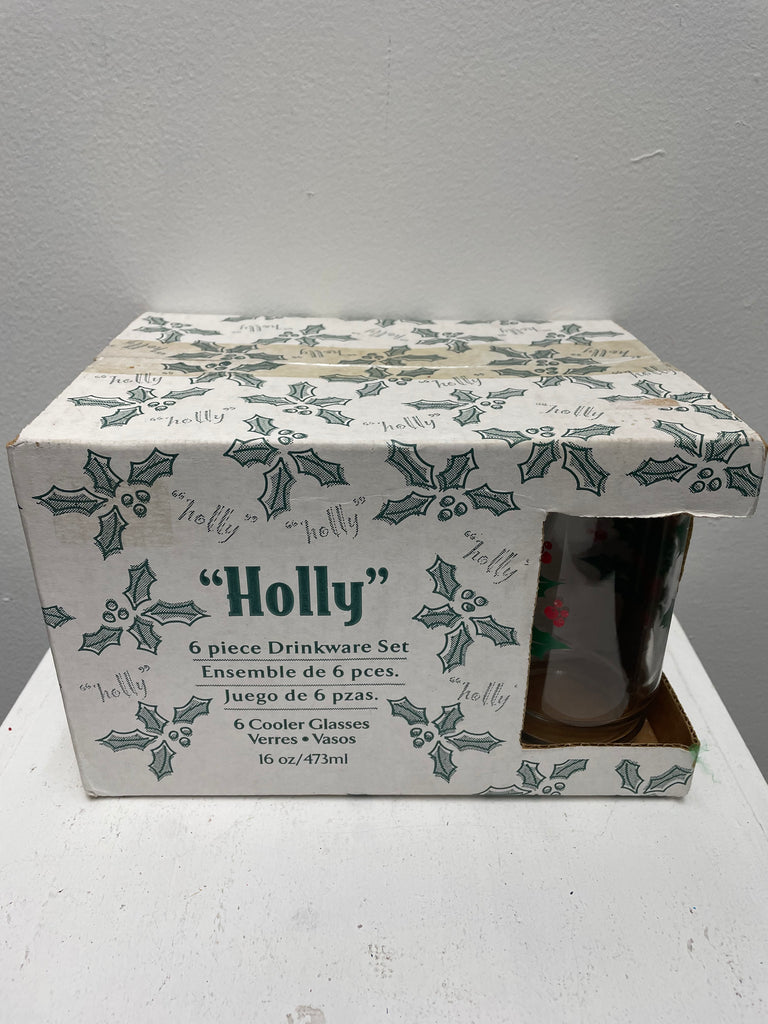 HOLLY 6-piece Christmas drinkware Set
