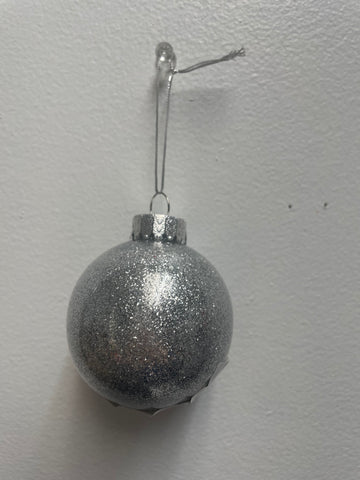 Small Round Silver Ornament