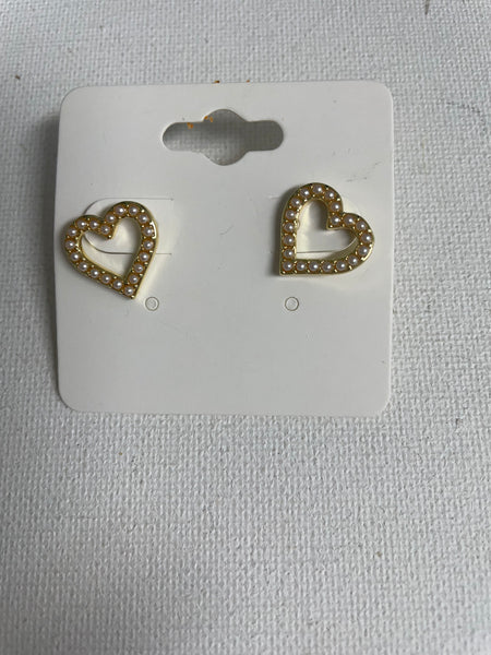 Gold Plated Heart Earrings Amanda Queen