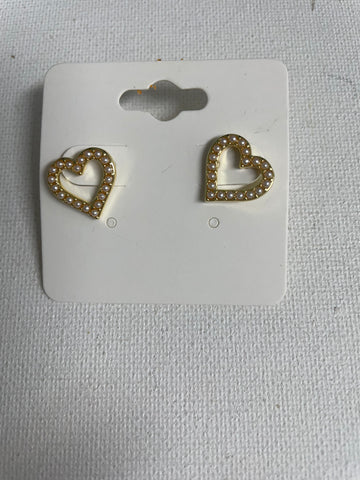 Gold Plated Heart Earrings Amanda Queen