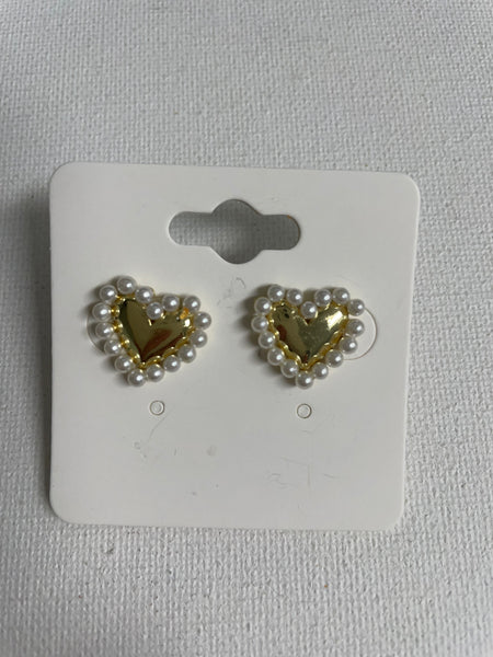 Gold Plated Heart Earrings Amanda Queen