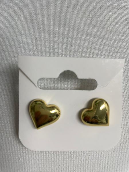 Gold Plated Heart Earrings Amanda Queen