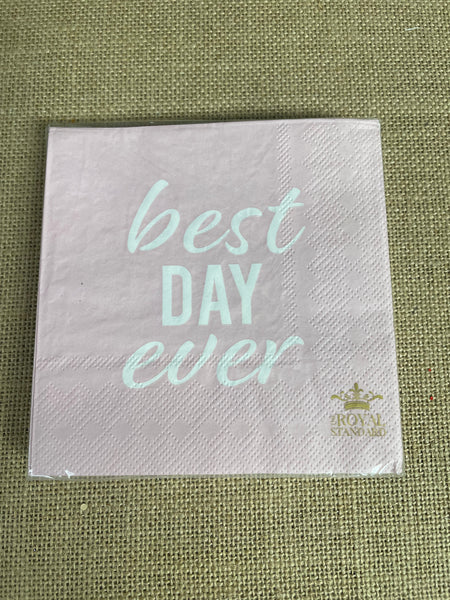 Royal Standard Assorted Cocktail Napkins-Pink best day ever
