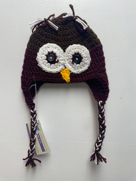 Baby Crochet Owl Hat - Handmade Infant Animal Hat | Cute Newborn Gift