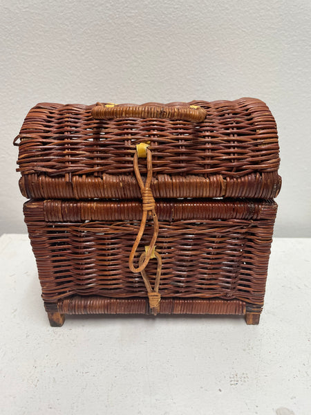 Woven Vine Basket 6x6 - Small Chest Storage Basket | Rustic Home Decor