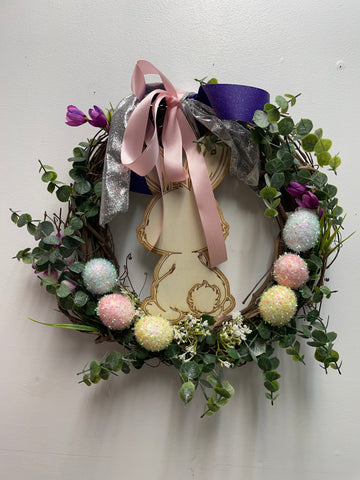 14"x14" Easter Bunny Wreath