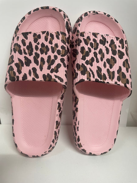 Sponge Flip Flops-Pink Leopard 