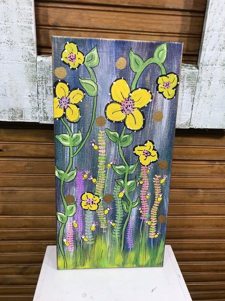 10 x 20 Floral Canvas Painting