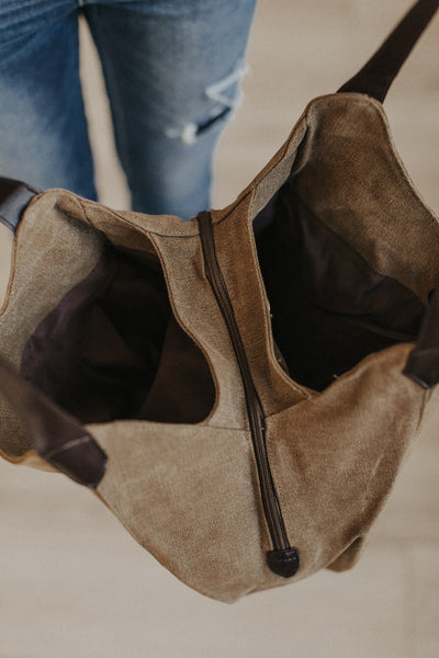 Anniston Canvas Hobo Bag - Final Sale