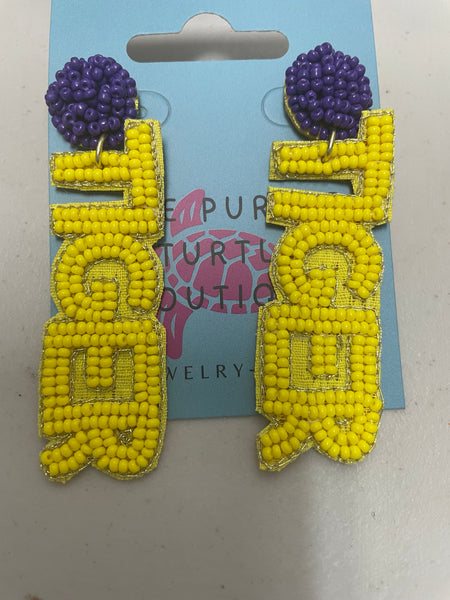 Assorted Beaded Sport Earrings Amanda Queen
