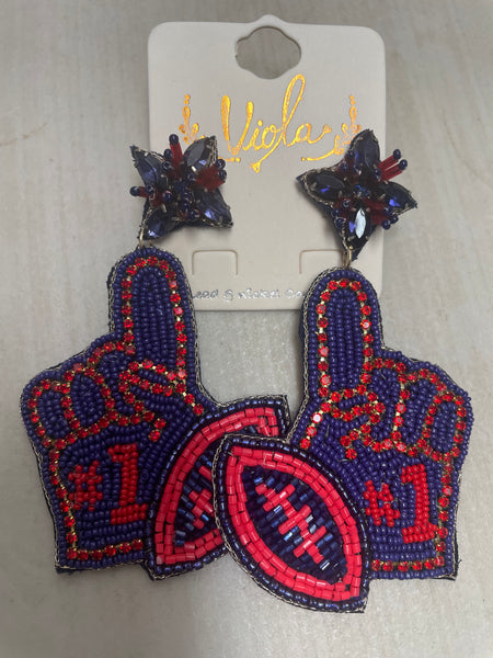 Assorted Beaded Sport Earrings Amanda Queen