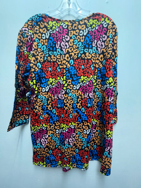 Southern Stitch Large black pant w/ 3/4sleeve Multi color Leopard print Top OhhMy! Gifts and Things, LLC