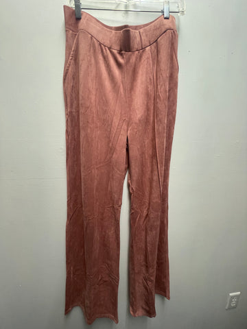 Southern Stitch Coral Velvet XL Pants w/flared legs OhhMy! Gifts and Things, LLC