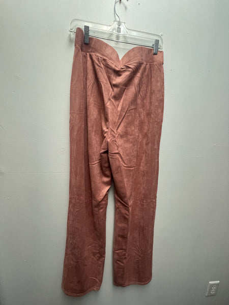 Southern Stitch Coral Velvet XL Pants w/flared legs OhhMy! Gifts and Things, LLC