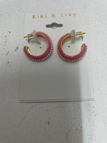 Kiki & Livy Gold w/white bead studs OhhMy! Gifts and Things, LLC