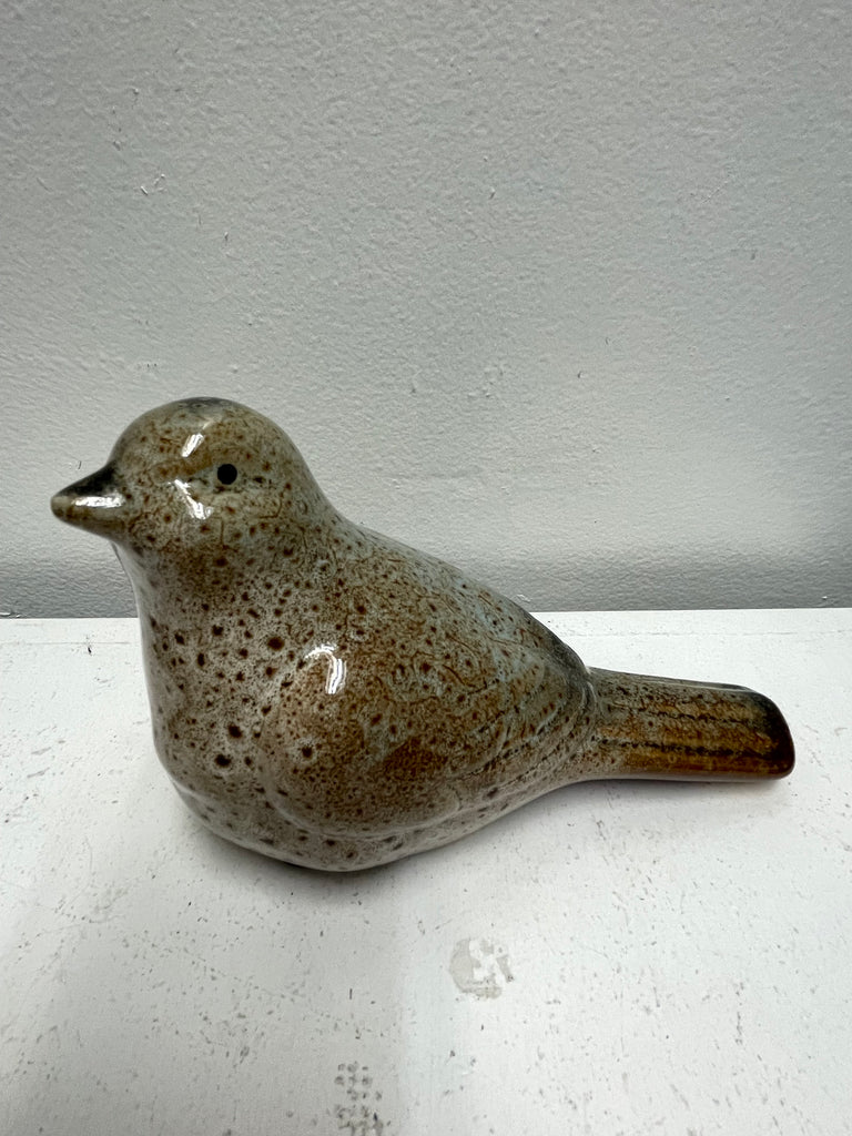 Ceramic 6"long 4"wide sitting brown/blue Bird OhhMy! Gifts and Things, LLC