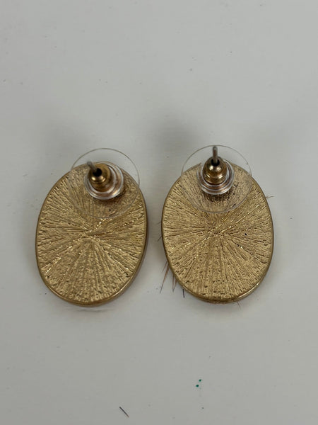 Oval Leopard Studs Courtney Fox