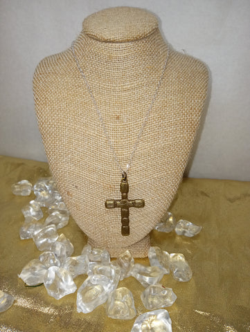 Multi Colored Cross Charm Necklace
