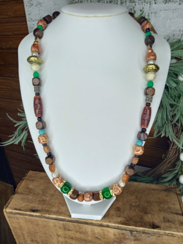 Multi Stone Handmade Beaded Necklace