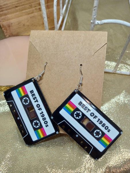 Assorted Gold Plated Earrings-Cassett tape