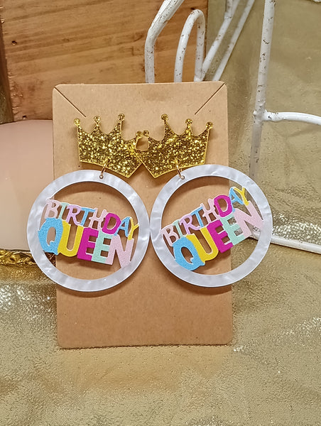 Birthday Earrings-Birthday Queen