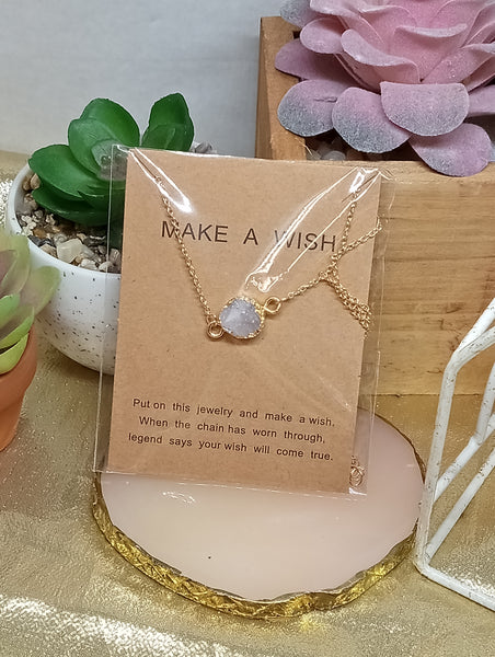 Make A Wish Necklaces-Grey