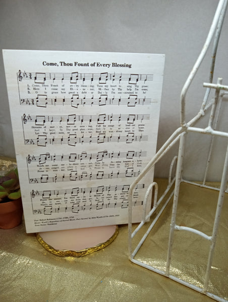 Wood Hymnal Plaque