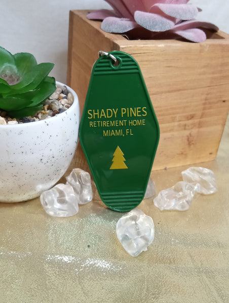 Shady Pines Motel Style Keychains