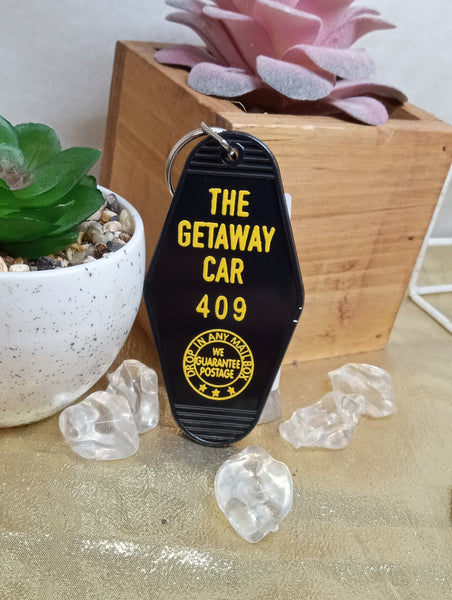 The Getaway Motel Style Keychains