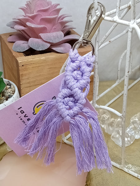 Purple Crochet/Tassel Keychains