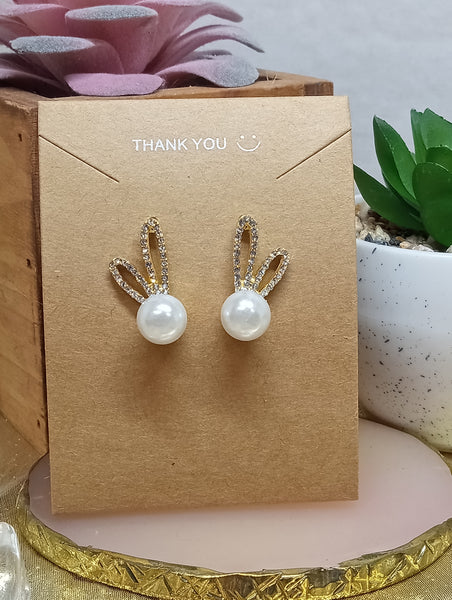 Easter Studs-Studded Ears w/Pearl