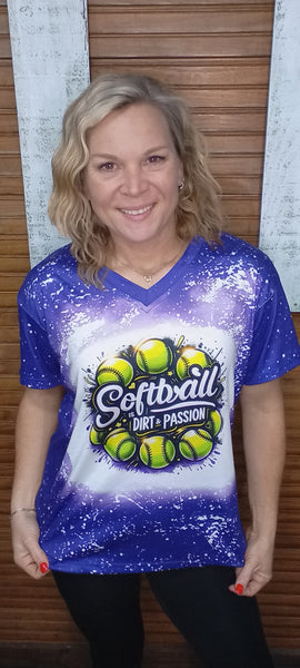 Short Sleeve T-Shirts-Softball is Dirt & Passion