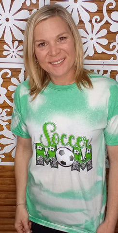 Green Bleached Soccer Mom T-Shirt