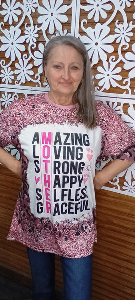 Short Sleeve T-Shirts-ALS_SG_Amazing Loving Strong Happy Selfless Graceful-Cowpring Pinkinsh