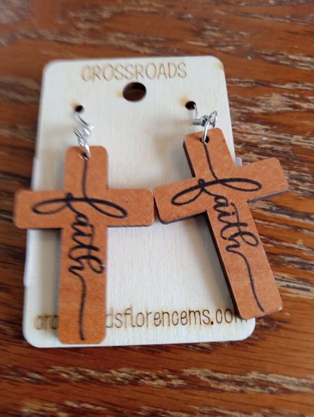 Cross Earrings-Faith