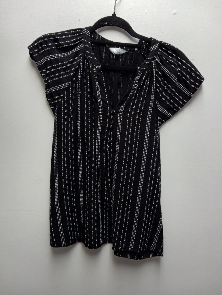 Time & True Small Black/White stripe top Kay Kayla