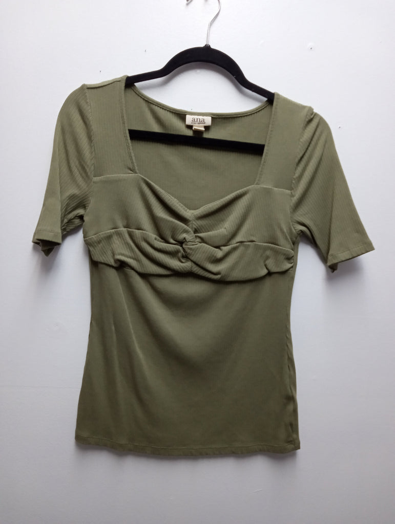 Anna Medium Olive stretch top Kay Kayla