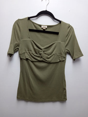 Anna Medium Olive stretch top Kay Kayla