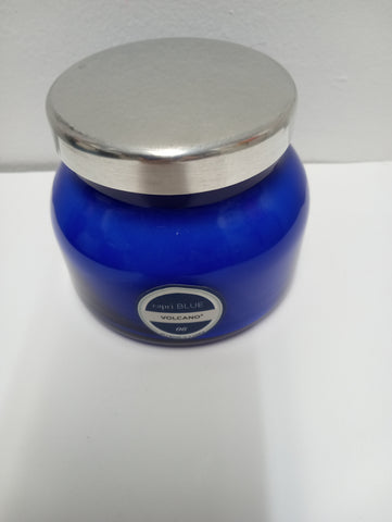 8 oz. volcano Candle/blue jar Ashlyn Abernathy