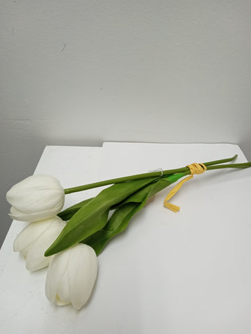 Set of 3 Artificial 15"Stem w/white tulips Ashlyn Abernathy