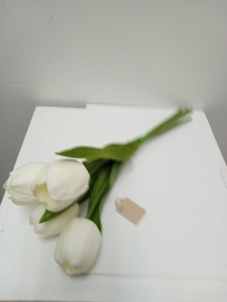 Set of 4 Artificial 15"Stem w/white tulips Ashlyn Abernathy