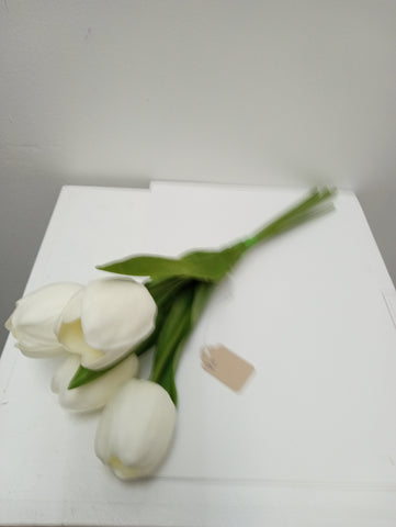 Set of 4 Artificial 15"Stem w/white tulips Ashlyn Abernathy