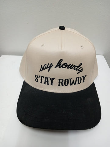 Tan/Brown Hat " Say Howdy Stay Rowdy" Ashlyn Abernathy