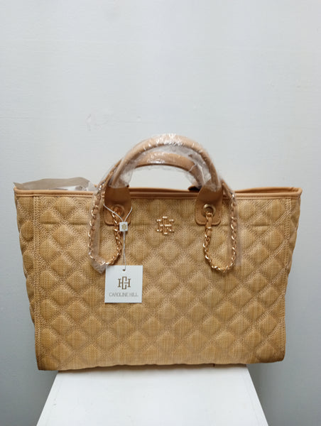 Caroline Hill Natural Lattice Purse w/strap OhhMy! Gifts and Things, LLC