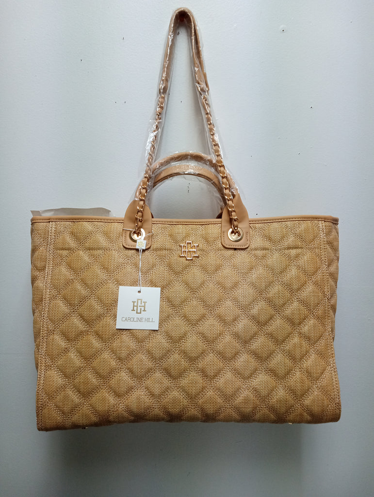 Caroline Hill Natural Lattice Purse w/strap OhhMy! Gifts and Things, LLC