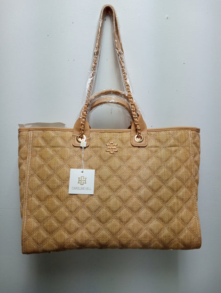 Caroline Hill Natural Lattice Purse w/strap OhhMy! Gifts and Things, LLC