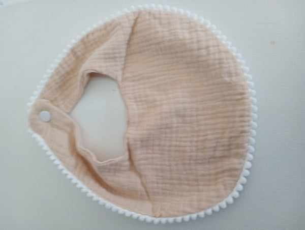 7"x9" Baby Bibs snap-on trimmed in White Ashlyn Abernathy