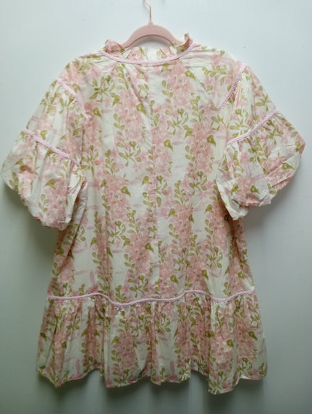 Umgee Mini Pink floral dress Landon Ramsey-Maria Briones