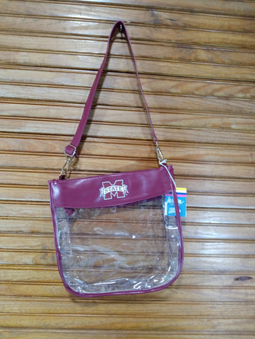 12"x11 1/2" State clear bag w/strap